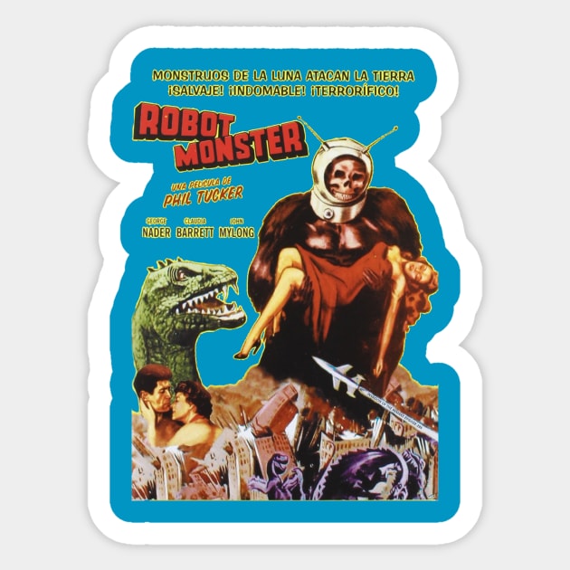 Robot Monster Spanish Poster Sticker by Invasion of the Remake